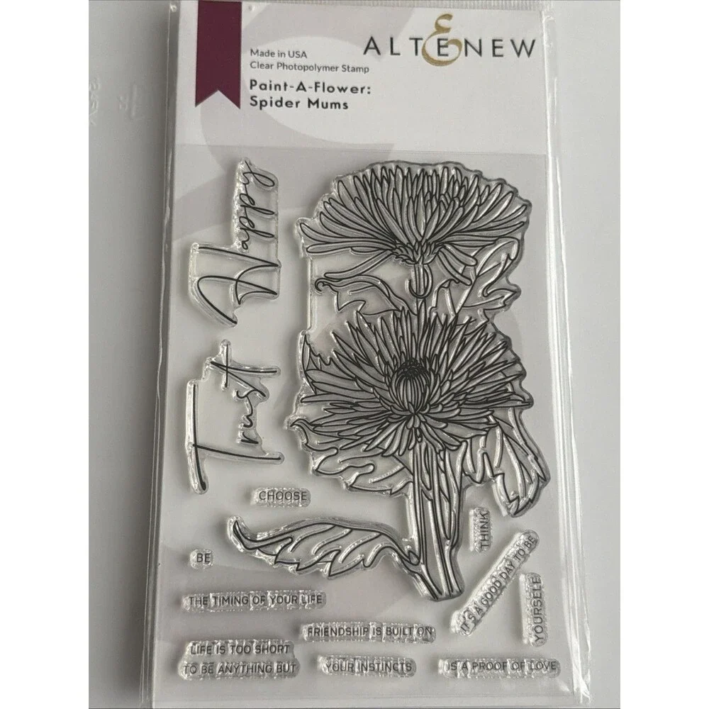 Altenew Paint A Flower: spider mums floral set flowers sentiments